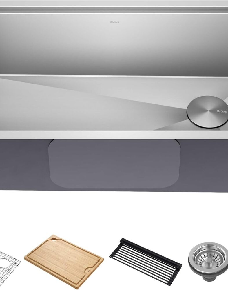 KRAUS Stainless Steel 32 in Undermount Kitchen Sink KWU110-32